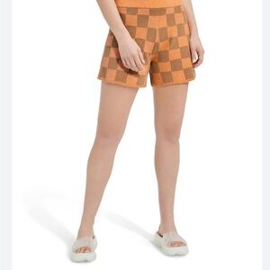 NWT  Women’s UGG Checkered Malian Cotton & Linen Blend Shorts Size Large